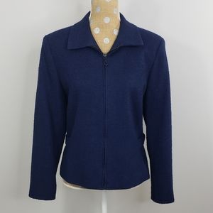 Pendleton women's wool blue full zip size 10